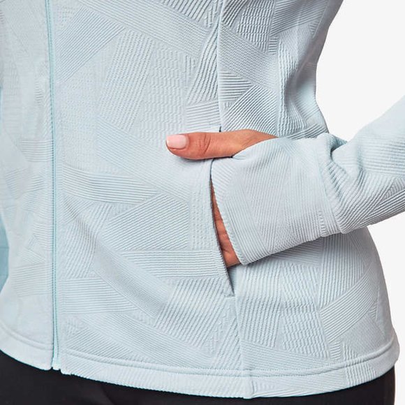 NWT Mondetta Women's Full Zip Lightweight Jacquard Jacket Blue Size S $60 EE252 - Picture 4 of 4